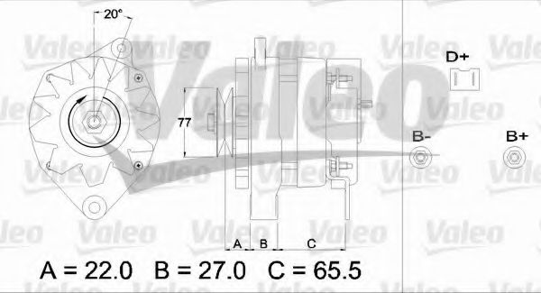 VALEO 433438 Генератор  VALEO 433438 Генератор