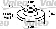 VALEO 186504 Тормозные диски VALEO для SUZUKI
