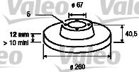 VALEO 186562 Тормозные диски VALEO для MERCEDES-BENZ