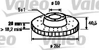 VALEO 186589 Тормозные диски VALEO для FIAT