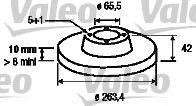 VALEO 186593 Тормозные диски VALEO для OPEL