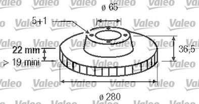 VALEO 186604 Тормозные диски VALEO для SEAT