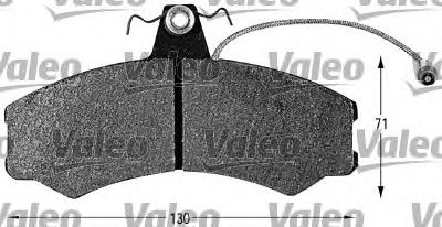 VALEO 598153 Тормозные колодки для VOLKSWAGEN L80