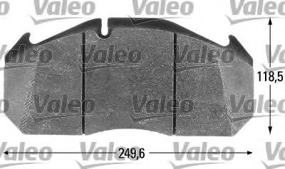 VALEO 541650 Тормозные колодки для MAN F