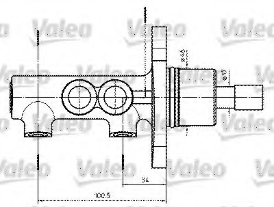 VALEO 402302 Главный тормозной цилиндр VALEO для PORSCHE