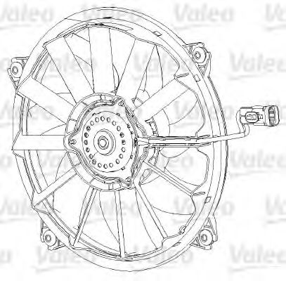 VALEO 696091 Вентилятор системы охлаждения двигателя для CITROEN