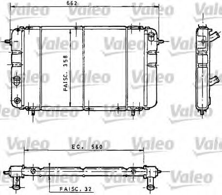 VALEO 730034 Радиатор охлаждения двигателя VALEO 