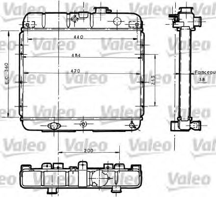 VALEO 730061 Радиатор охлаждения двигателя VALEO 