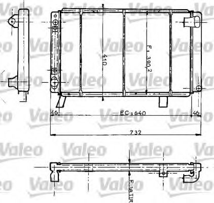 VALEO 730069 Радиатор охлаждения двигателя VALEO 