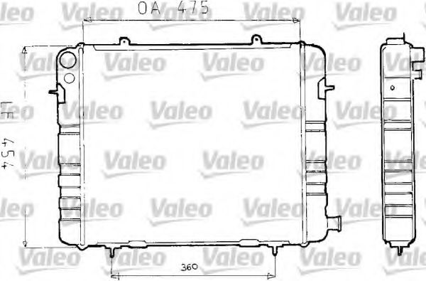 VALEO 730163 Радиатор охлаждения двигателя VALEO 