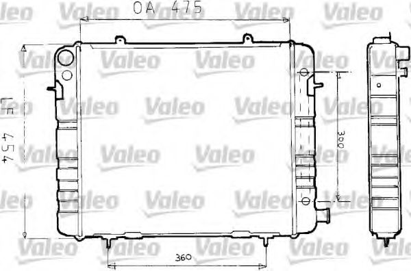 VALEO 730164 Радиатор охлаждения двигателя VALEO 