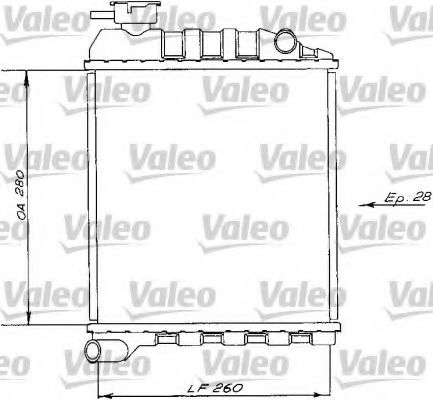 VALEO 730172 Радиатор охлаждения двигателя VALEO 