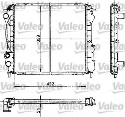 VALEO 730181 Радиатор охлаждения двигателя VALEO 