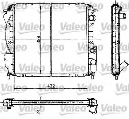 VALEO 730182 Радиатор охлаждения двигателя VALEO 