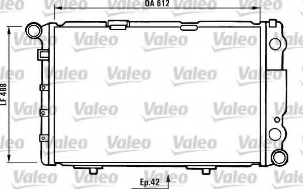 VALEO 730233 Радиатор охлаждения двигателя VALEO для MERCEDES-BENZ