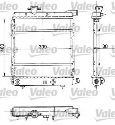 VALEO 730324 Радиатор охлаждения двигателя VALEO для CHRYSLER
