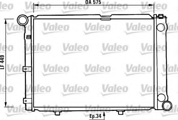 VALEO 730344 Радиатор охлаждения двигателя VALEO для MERCEDES-BENZ