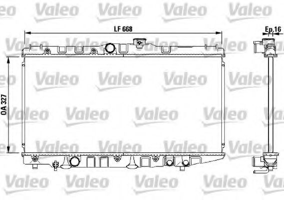 VALEO 730471 Радиатор охлаждения двигателя VALEO для TOYOTA