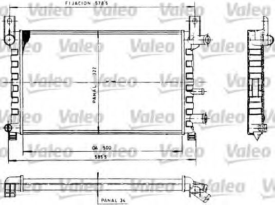 VALEO 730483 Радиатор охлаждения двигателя VALEO для FORD