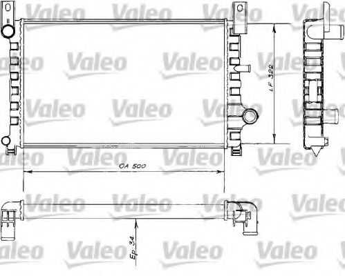 VALEO 730484 Радиатор охлаждения двигателя VALEO для FORD