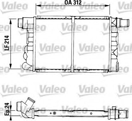 VALEO 730519 Радиатор охлаждения двигателя VALEO для FIAT