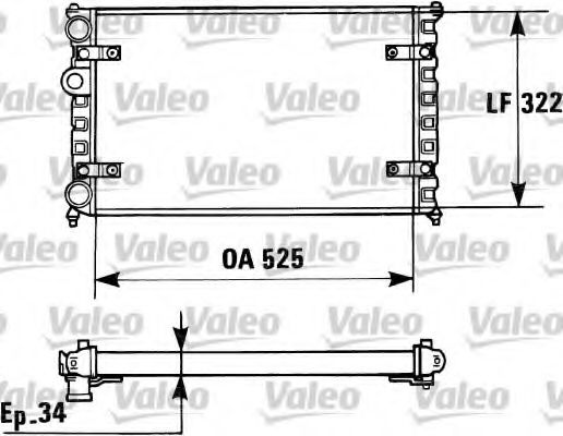 VALEO 730947 Радиатор охлаждения двигателя VALEO для SEAT
