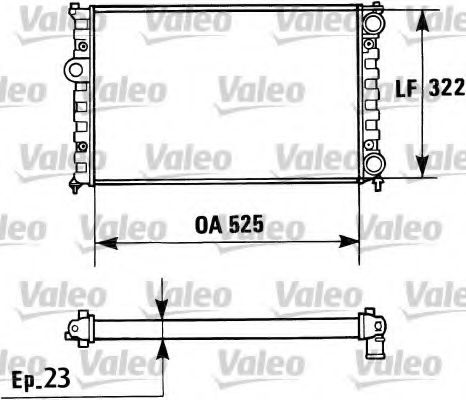 VALEO 730948 Радиатор охлаждения двигателя VALEO для SEAT