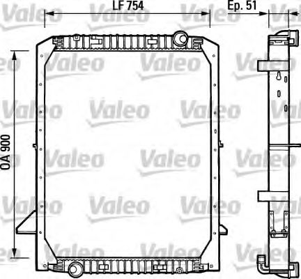 VALEO 730965 Радиатор охлаждения двигателя для IVECO EUROSTAR