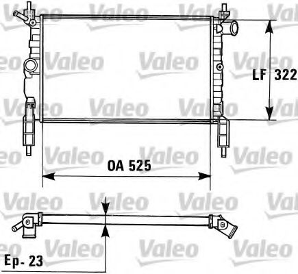 VALEO 730975 Радиатор охлаждения двигателя VALEO для OPEL