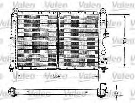 VALEO 731159 Радиатор охлаждения двигателя VALEO для LANCIA DEDRA
