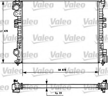 VALEO 731166 Радиатор охлаждения двигателя для PEUGEOT 806