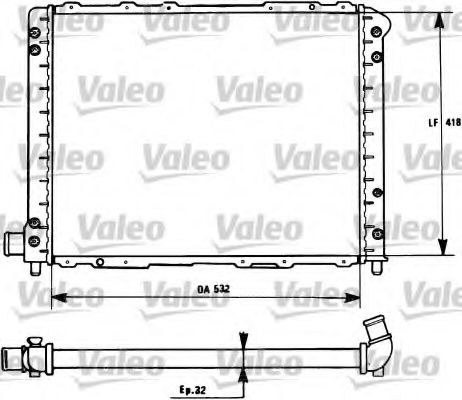 VALEO 731276 Радиатор охлаждения двигателя VALEO для LANCIA