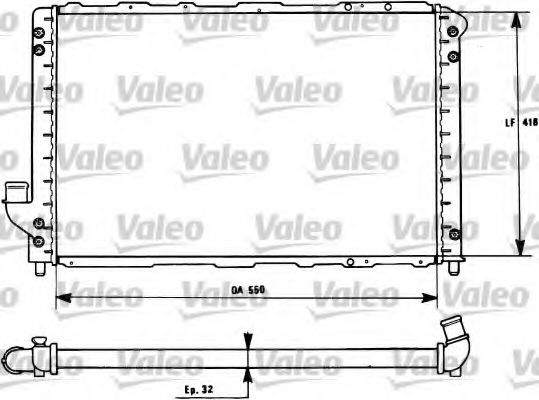 VALEO 731277 Радиатор охлаждения двигателя VALEO для LANCIA