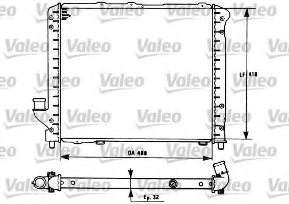 VALEO 731281 Радиатор охлаждения двигателя VALEO для LANCIA
