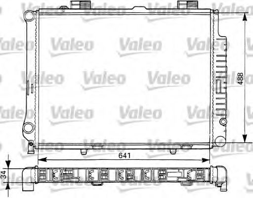 VALEO 731291 Радиатор охлаждения двигателя VALEO для MERCEDES-BENZ