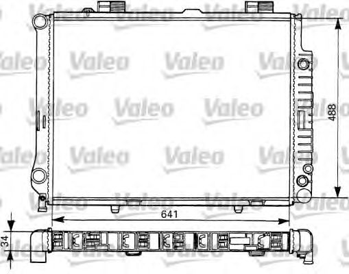 VALEO 731292 Радиатор охлаждения двигателя VALEO для MERCEDES-BENZ