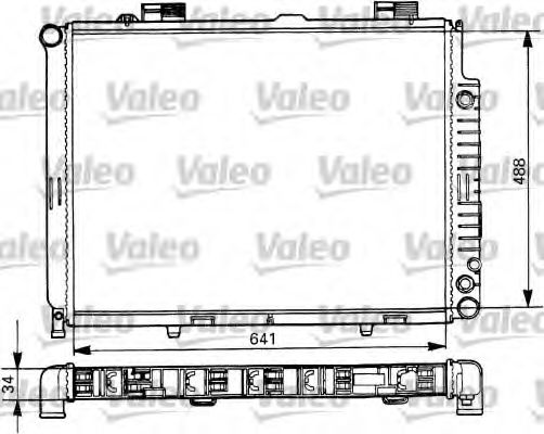 VALEO 731294 Радиатор охлаждения двигателя VALEO для MERCEDES-BENZ