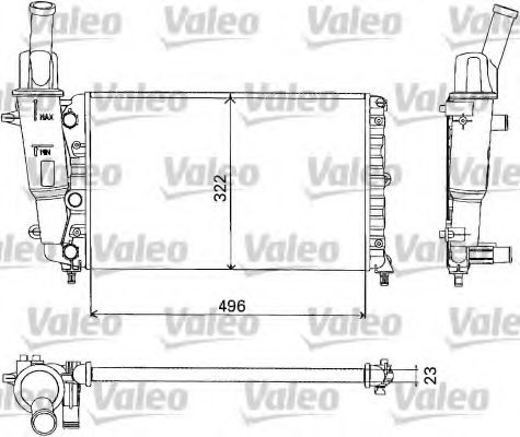 VALEO 731375 Радиатор охлаждения двигателя VALEO для LANCIA