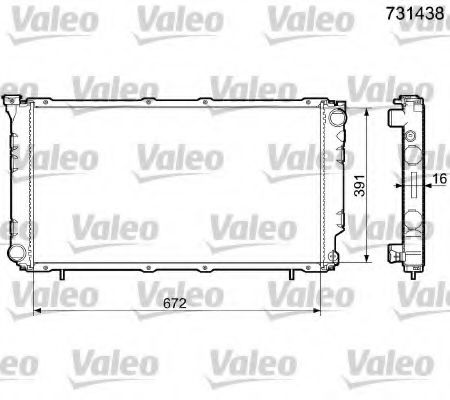 VALEO 731438 Радиатор охлаждения двигателя VALEO для SUBARU