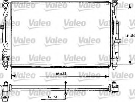 VALEO 731537 Радиатор охлаждения двигателя VALEO для VOLKSWAGEN