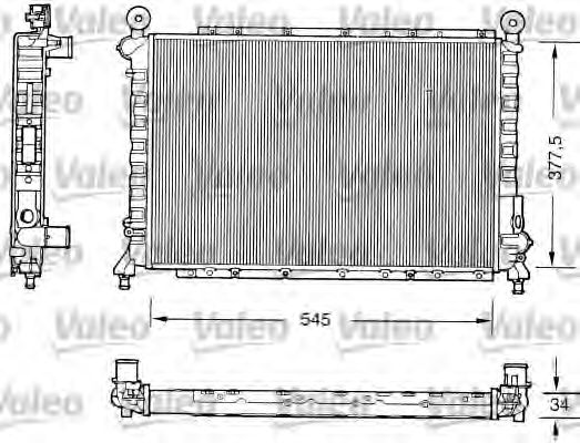 VALEO 731559 Радиатор охлаждения двигателя VALEO для ALFA ROMEO