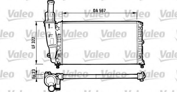 VALEO 731562 Радиатор охлаждения двигателя VALEO для LANCIA