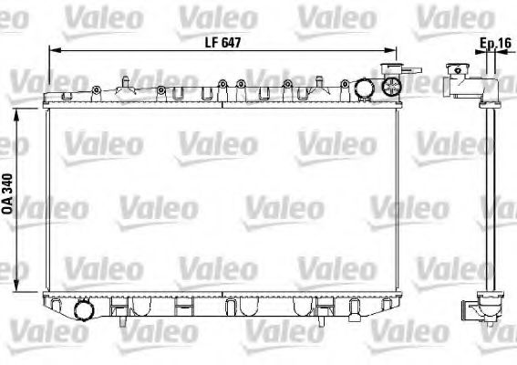 VALEO 731659 Радиатор охлаждения двигателя VALEO для NISSAN