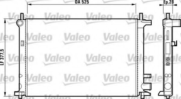 VALEO 731736 Радиатор охлаждения двигателя VALEO для MAZDA