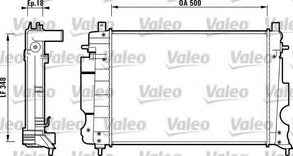 VALEO 732119 Радиатор охлаждения двигателя VALEO для SAAB