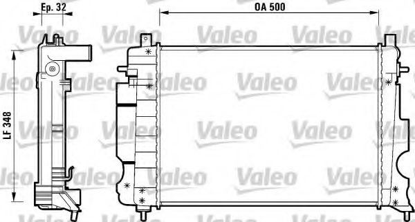 VALEO 732120 Радиатор охлаждения двигателя VALEO для SAAB