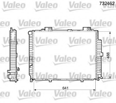 VALEO 732462 Радиатор охлаждения двигателя VALEO для MERCEDES-BENZ