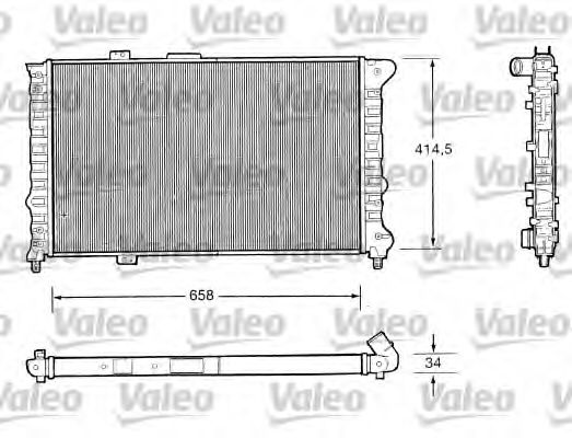 VALEO 732505 Радиатор охлаждения двигателя VALEO для ALFA ROMEO