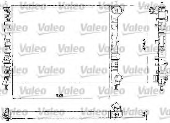 VALEO 732581 Радиатор охлаждения двигателя VALEO для LANCIA
