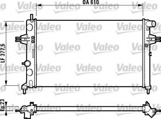 VALEO 732729 Радиатор охлаждения двигателя VALEO для OPEL